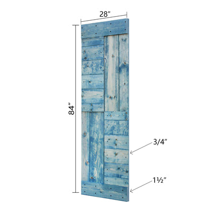 S Style Finished Double Single Sliding Barn Door With Hardware Kit(Assembly Needed)(Custom Size Available)