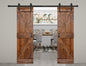 K Style Finished Double Single Sliding Barn Door With Hardware Kit(Assembly Needed)(Custom Size Available)