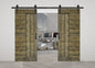 L Style Finished Double Single Sliding Barn Door With Hardware Kit(Assembly Needed)(Custom Size Available)