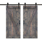 Z Style Finished Double Single Sliding Barn Door With Hardware Kit(Assembly Needed)(Custom Size Available)