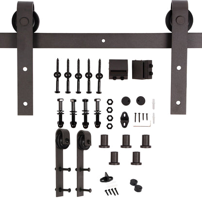 Z Style Finished Double Single Sliding Barn Door With Hardware Kit(Assembly Needed)(Custom Size Available)