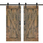 Z Style Finished Double Single Sliding Barn Door With Hardware Kit(Assembly Needed)(Custom Size Available)