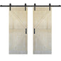 K Style Finished Double Single Sliding Barn Door With Hardware Kit(Assembly Needed)(Custom Size Available)