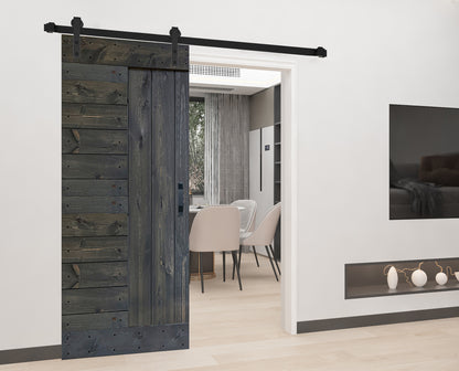 L Style Finished Single Sliding Barn Door With Hardware Kit (Assembly Needed)(Custom Size Avalaible)