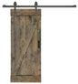 Z Style Finished Single Sliding Barn Door With Hardware Kit (Assembly Needed)(Custom Size Avalaible)