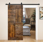 S Style Finished Single Sliding Barn Door With Hardware Kit (Assembly Needed)(Custom Size Avalaible)