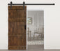 Mid-Century Style Finished Single Sliding Barn Door With Hardware Kit (Assembly Needed)(Custom Size Avalaible)