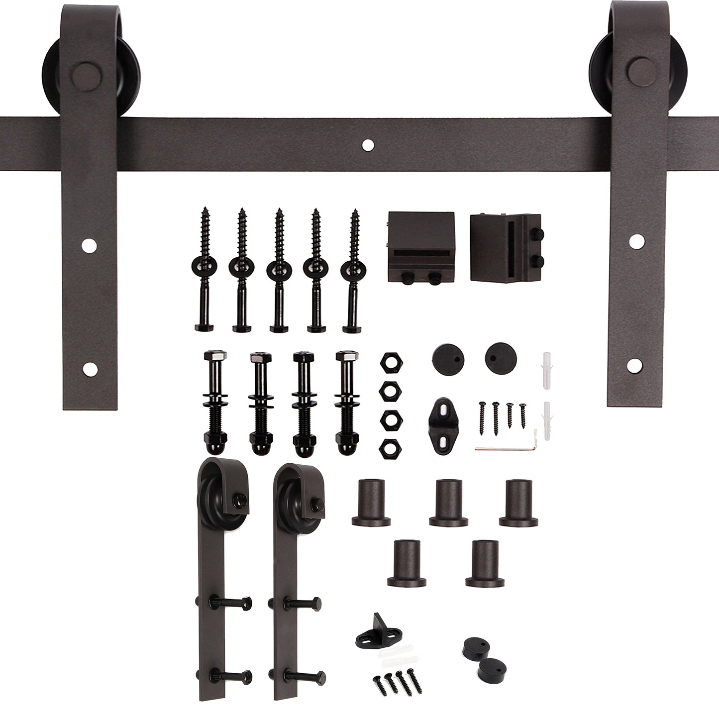 K Style Finished Single Sliding Barn Door With Hardware Kit(Assembly Needed) (Custom Size Avalaible)