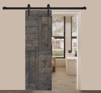 S Style Finished Single Sliding Barn Door(Hardware Kit NOT Included)(Assembly Needed) (Custom Size Avalaible)