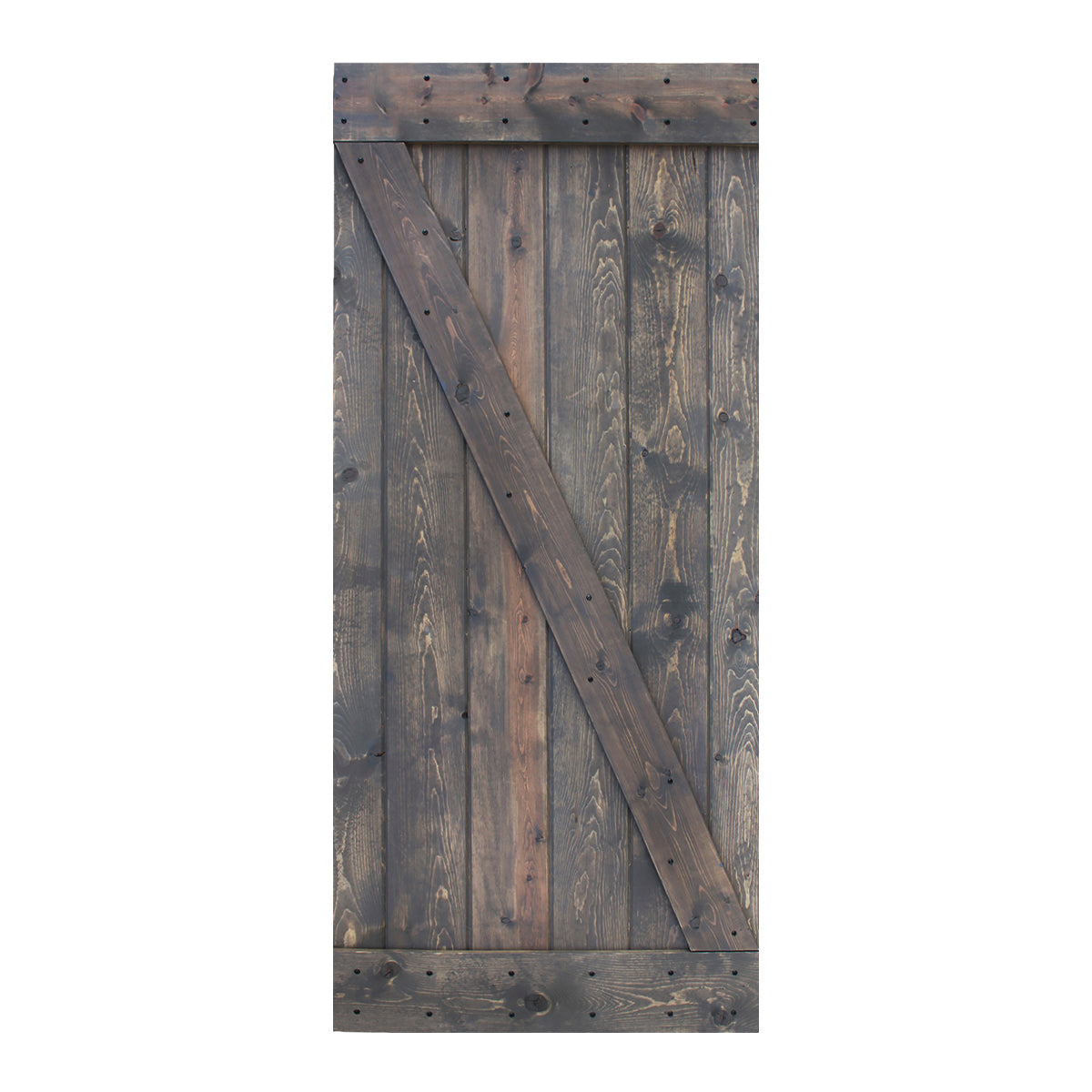 Z Style Finished Single Sliding Barn Door(Hardware Kit NOT Included)(Assembly Needed)(Custom Size Available)