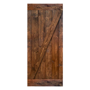 Open image in slideshow, Z Style Finished Single Sliding Barn Door(Hardware Kit NOT Included)(Assembly Needed)(Custom Size Available)
