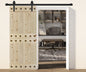 Mid-Century Style Finished Single Sliding Barn Door(Hardware Kit NOT Included)(Assembly Needed) (Custom Size Avalaible)