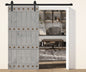 Mid-Century Style Finished Single Sliding Barn Door(Hardware Kit NOT Included)(Assembly Needed) (Custom Size Avalaible)