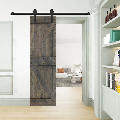 K Style Finished Single Sliding Barn Door(Hardware Kit NOT Included)(Assembly Needed) (Custom Size Avalaible)