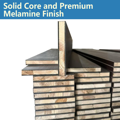 K Style Solid Core Interior Sliding Barn Door Coffee  Finished with Hardware Track -Easy Assembly Required