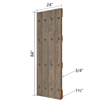 New Mid-Century Style Finished Single Sliding Barn Door With Hardware Kit (Assembly Needed)(Custom Size Avalaible)