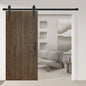 New Mid-Century Style Finished Single Sliding Barn Door With Hardware Kit (Assembly Needed)(Custom Size Avalaible)