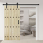 New Mid-Century Style Finished Single Sliding Barn Door With Hardware Kit (Assembly Needed)(Custom Size Avalaible)