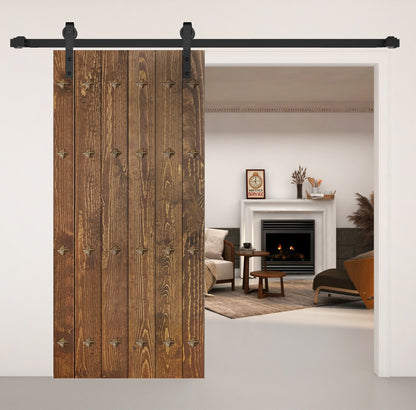 NEW Mid-Century Style Finished Single Sliding Barn Door(Hardware Kit NOT Included)(Assembly Needed) (Custom Size Avalaible)