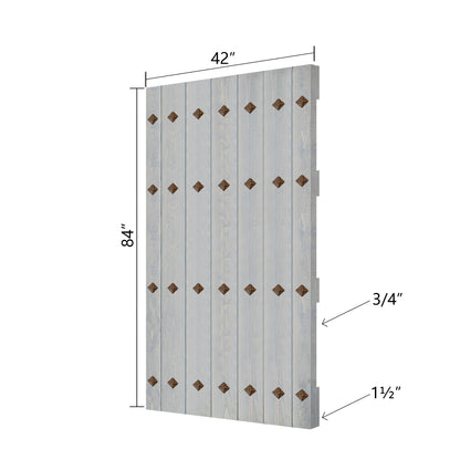 NEW Mid-Century Style Finished Single Sliding Barn Door(Hardware Kit NOT Included)(Assembly Needed) (Custom Size Avalaible)